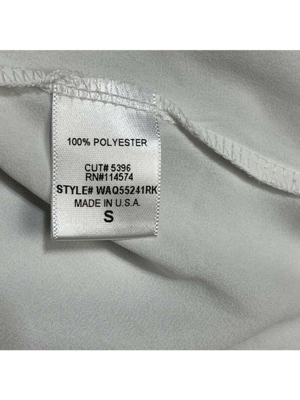 Pleione Womens White Sleeveless High-Low Blouse Small 100% Polyester Made In USA - Picture 6 of 8